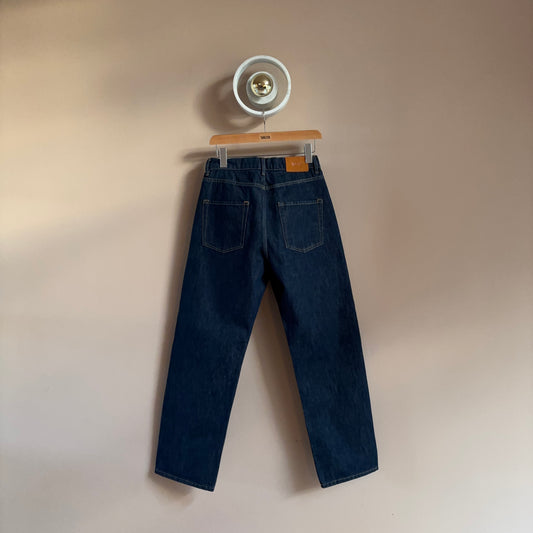 Pleat Relax jean in Rinse Wash