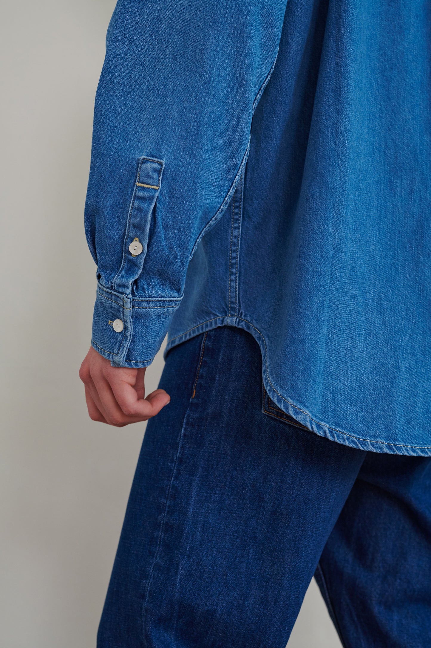 Grandpa Shirt in Pure Indigo