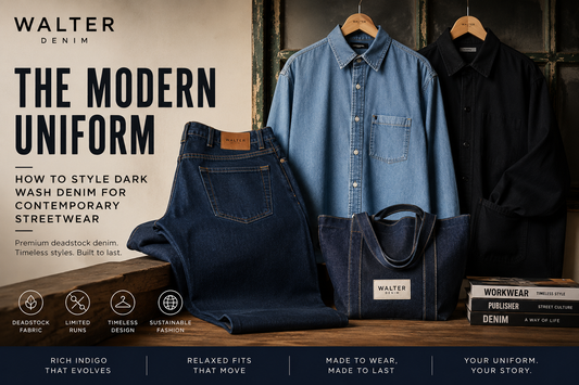 Dark wash denim