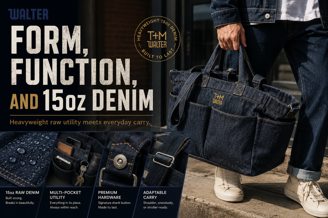 Denim tote bag