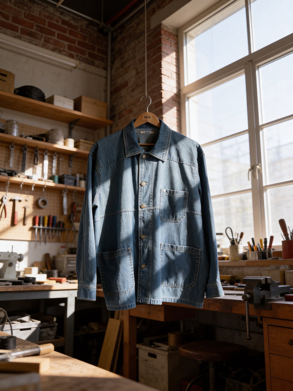 Light Wash Lisbon Chore  Utility Jacket