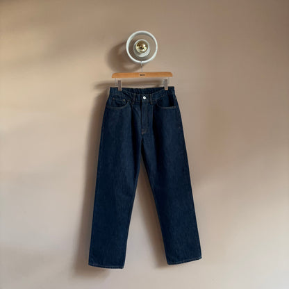 Pleat Relax jean in Rinse Wash
