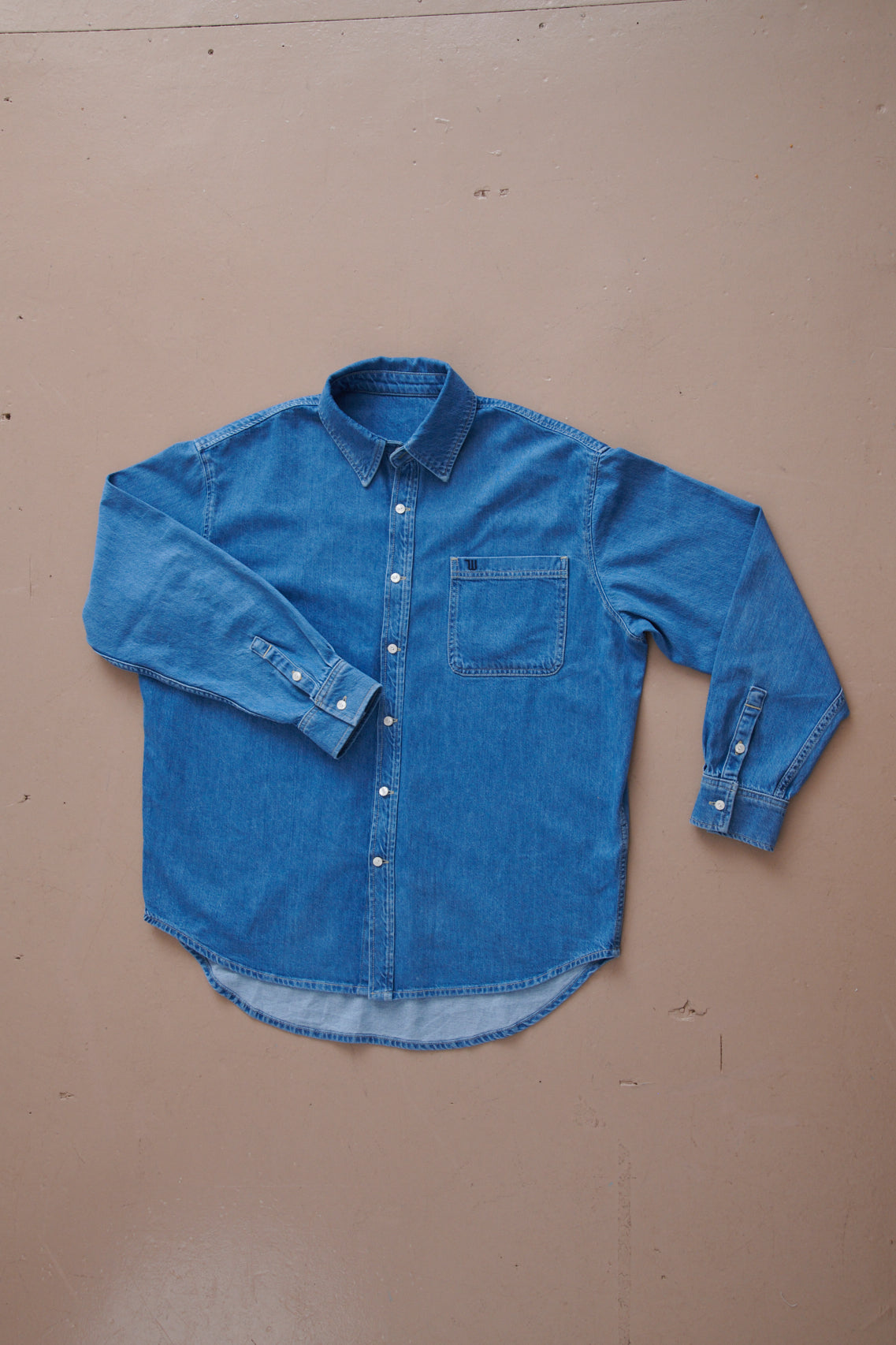 Grandpa Shirt in Pure Indigo