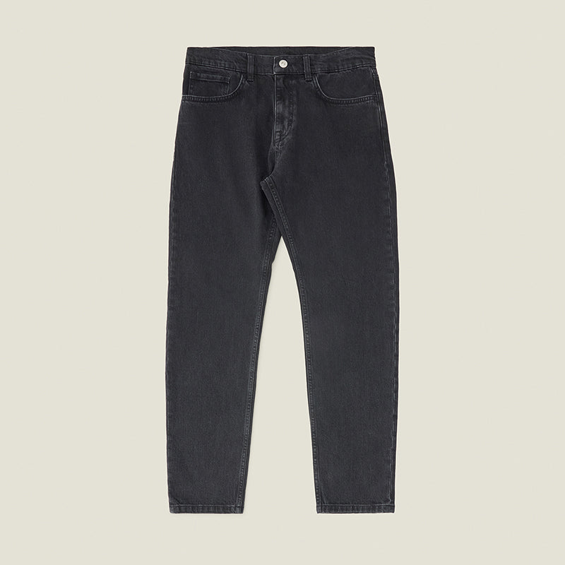 Regular Taper Black Jeans