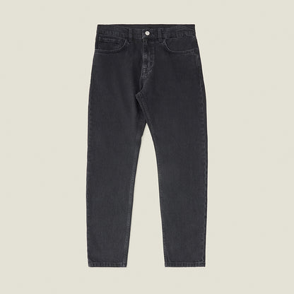Regular Taper Black Jeans
