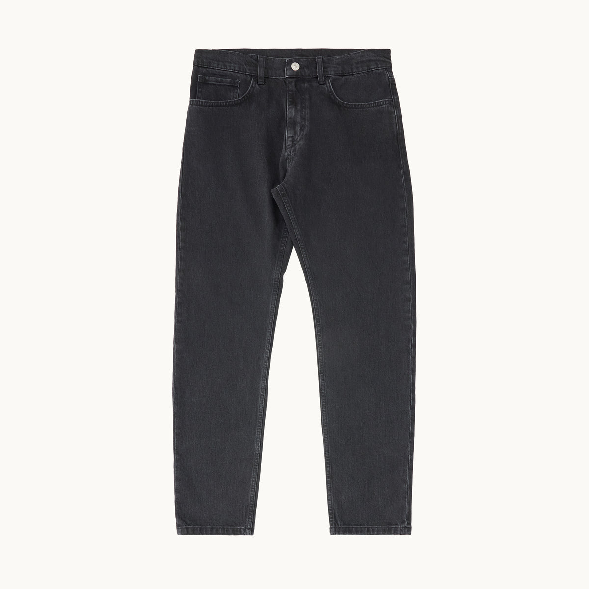 Regular Taper Black Jeans