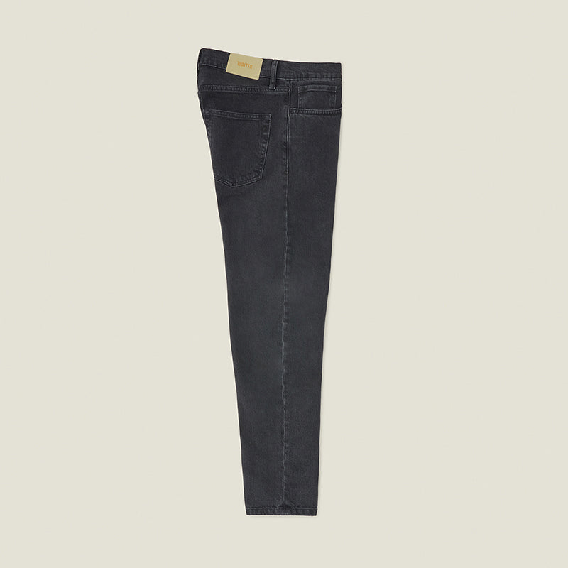 Regular Taper Black Jeans