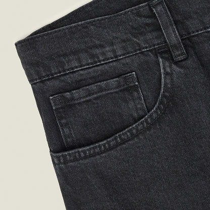 Regular Taper Black Jeans