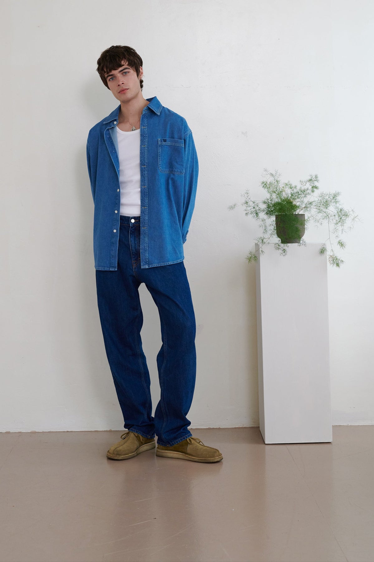 Grandpa Shirt in Pure Indigo