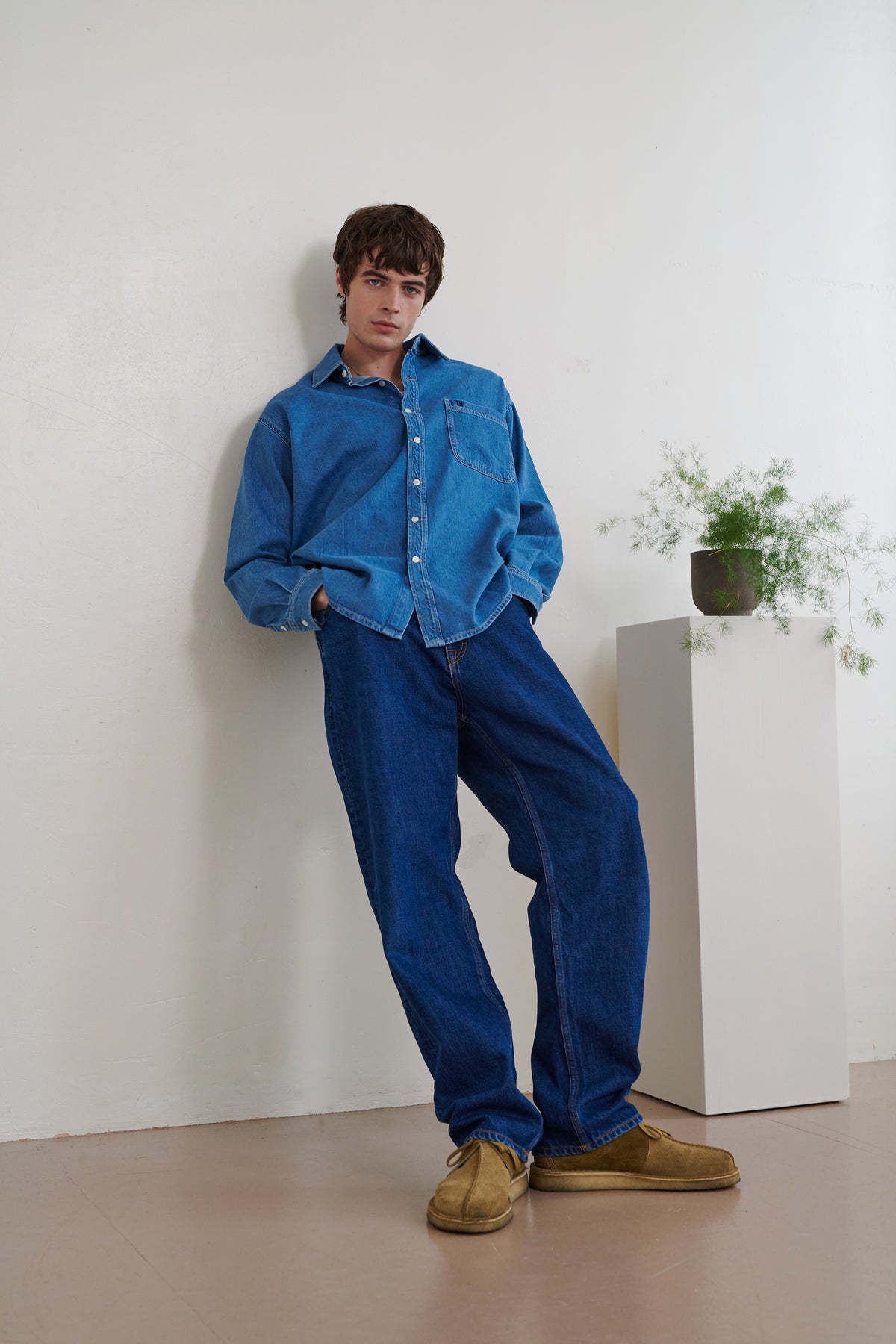 Grandpa Shirt in Pure Indigo