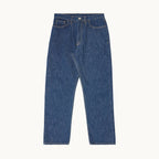 Pleat Relax jean in Rinse Wash