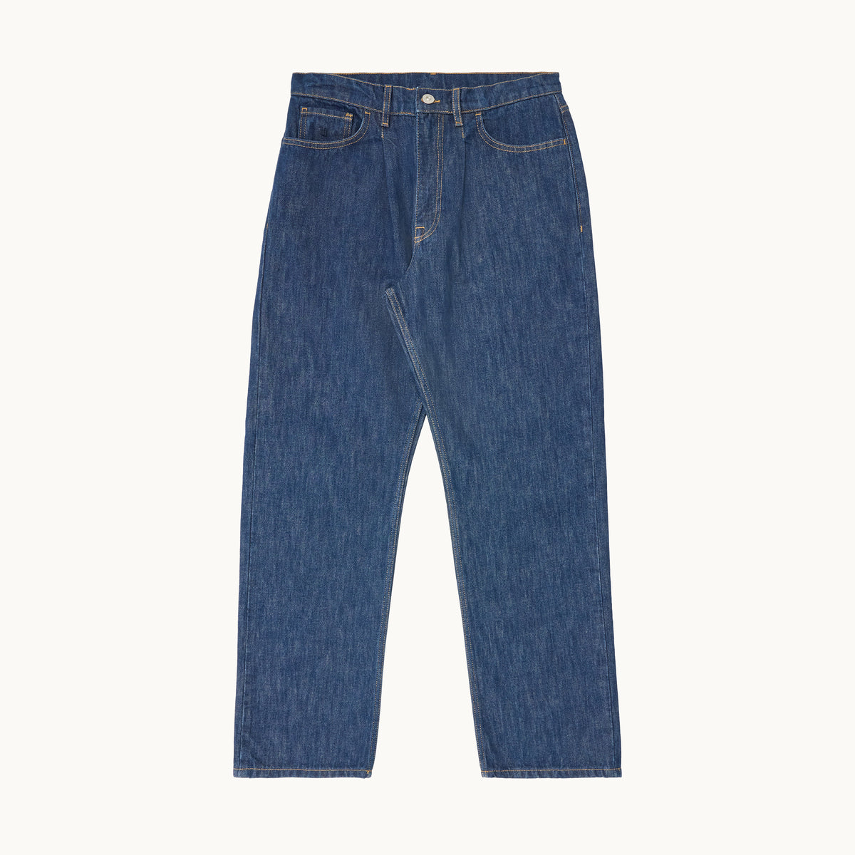 Pleat Relax jean in Rinse Wash