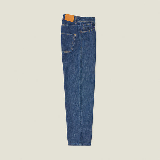 Pleat Relax jean in Rinse Wash